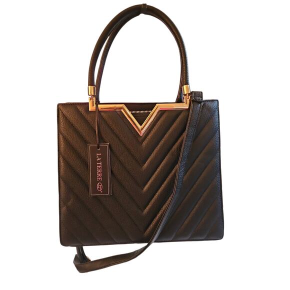 NWT LA Terre Vegan Satchel - Picture 1 of 10